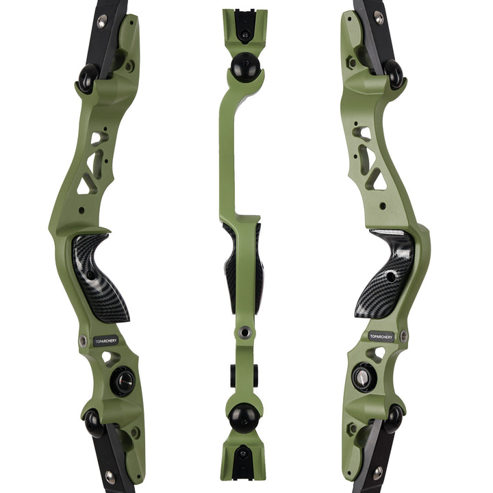 62" ILF Recurve Bogen aus Alu mit Carbonpfeilen, Profi recurvebogen set für Bogenschießen im Verein & 3D-Parcours