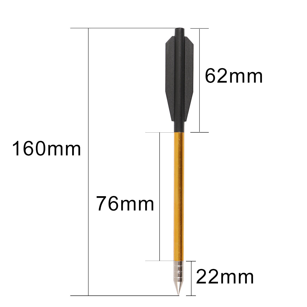 12×6.25" Aluminium Armbrustbolzen Auswechselbare Stahlspitzen Broadhead