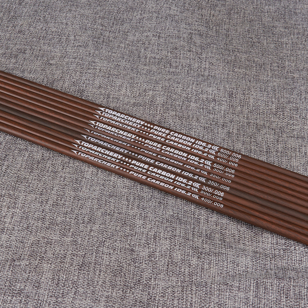 12 er 31 zoll Pure Carbon Pfeilschaft Spine 300/400/500/600 -innen:6.20mm - ± 0.006