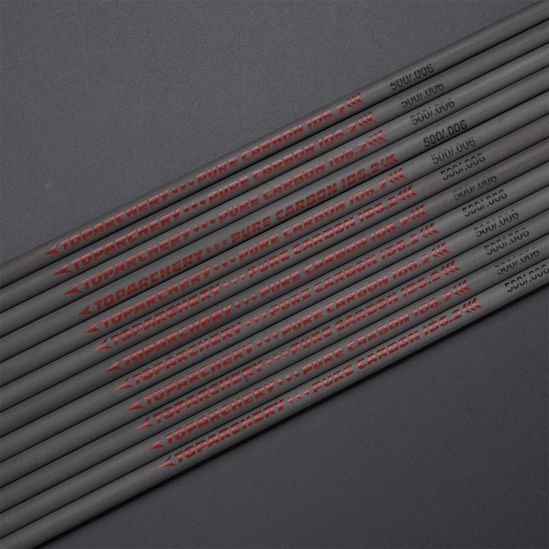 12 er 33"Pure Carbon Pfeilschaft Spine 300/400/500/600 -innen:6.20mm - ± 0.006