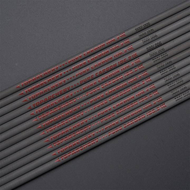 12 er 33"Pure Carbon Pfeilschaft Spine 300/400/500/600 -innen:6.20mm - ± 0.006