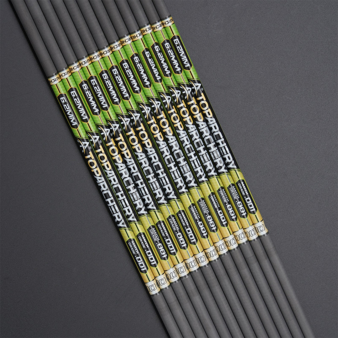12 er 33"Pure Carbon Pfeilschaft Spine 300/400/500/600 -innen:6.20mm - ± 0.001