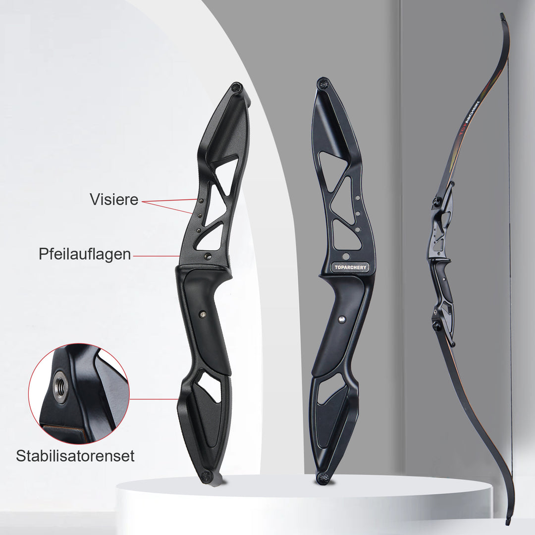 Topzrchery Pfeile und Bogen set für Erwachsene,56 Zoll Recurvebogen mit zubehör-3D Parcours