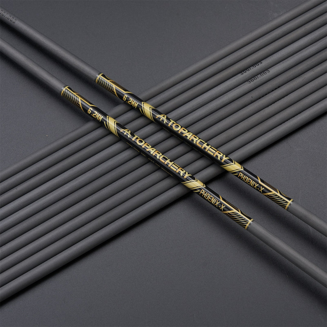 12 er 33"Pure Carbon Pfeilschaft Spine 300/400/500/600 -innen:6.20mm - ± 0.003