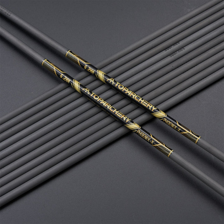 12 er 33"Pure Carbon Pfeilschaft Spine 300/400/500/600 -innen:6.20mm - ± 0.003
