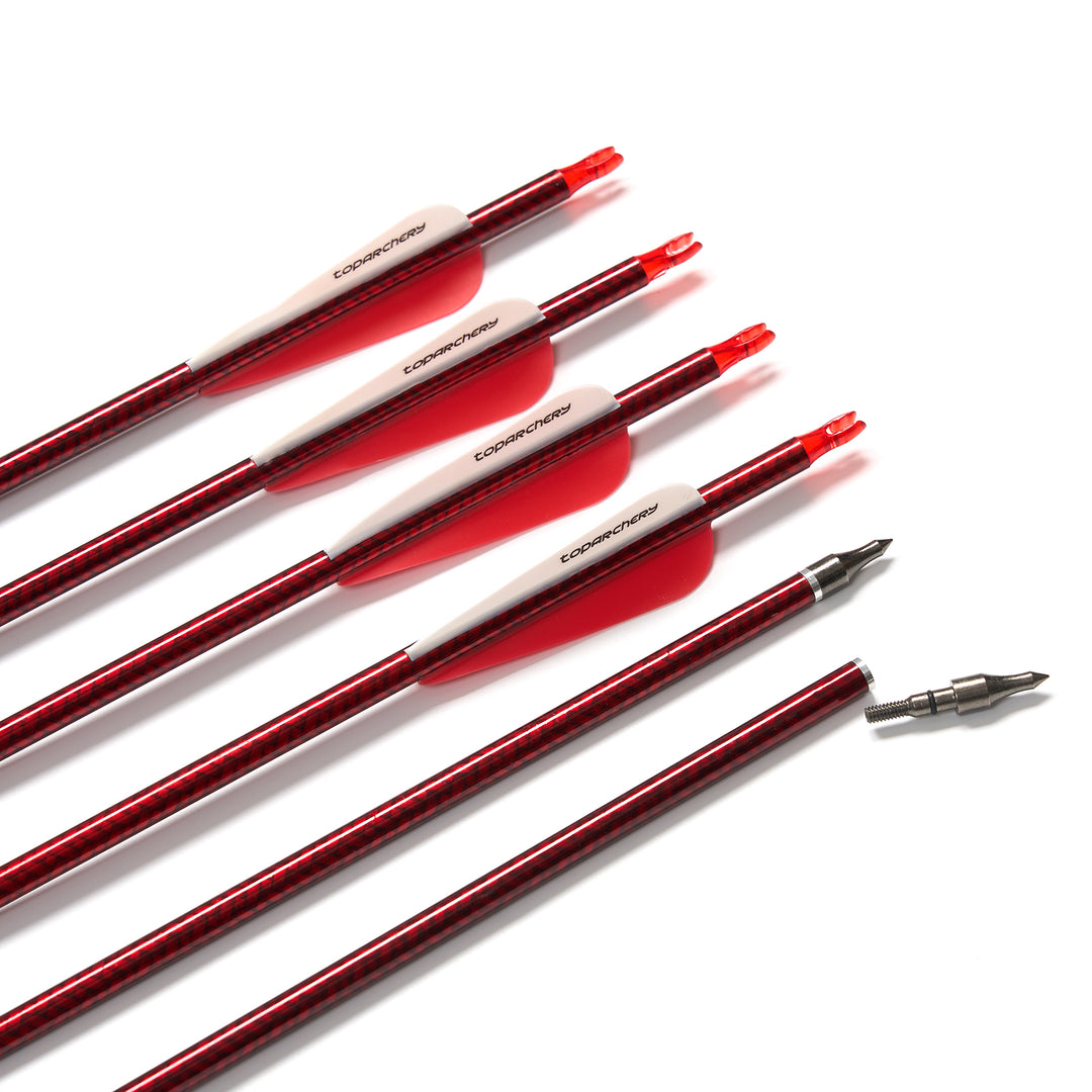 30 Zoll pfeile für Recurvebogen,compoundbow carbon pfeile mit vanes,soine 500-12 pcs