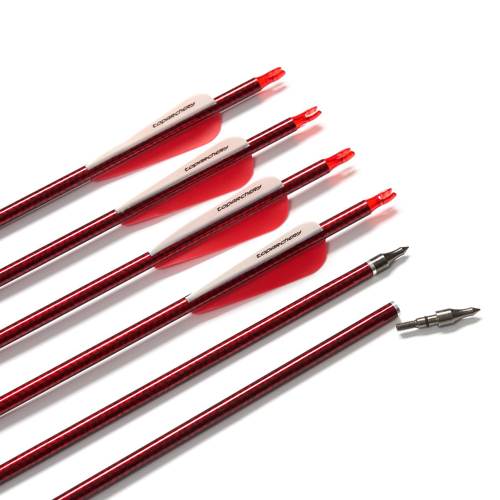 30 Zoll pfeile für Recurvebogen,compoundbow carbon pfeile mit vanes,soine 500-12 pcs