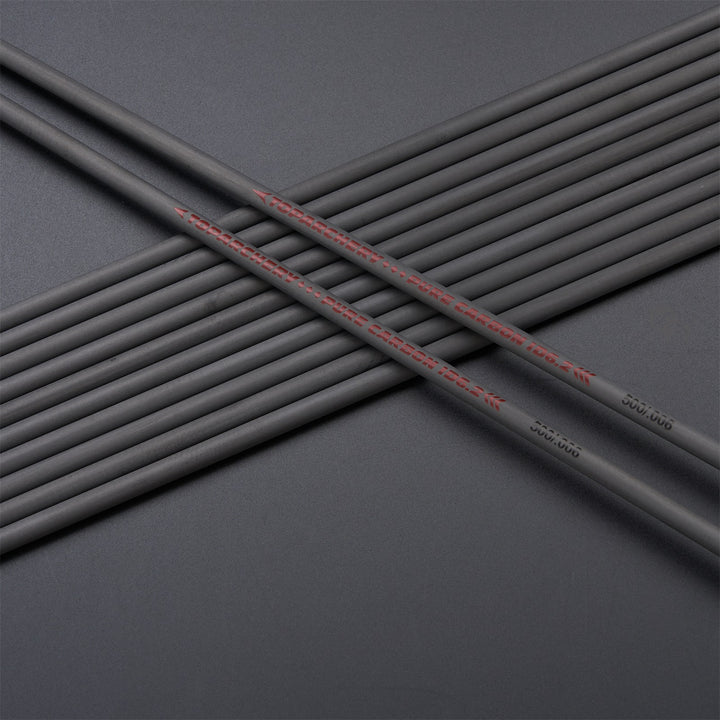12 er 33"Pure Carbon Pfeilschaft Spine 300/400/500/600 -innen:6.20mm - ± 0.006