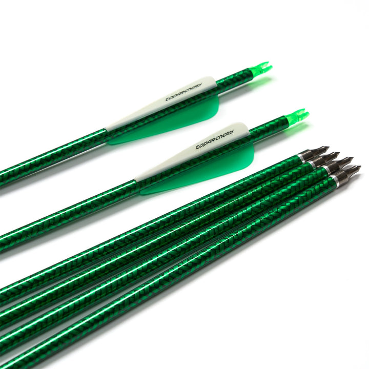 30 Zoll pfeile für Recurvebogen,compoundbow carbon pfeile mit vanes,soine 500-12 pcs