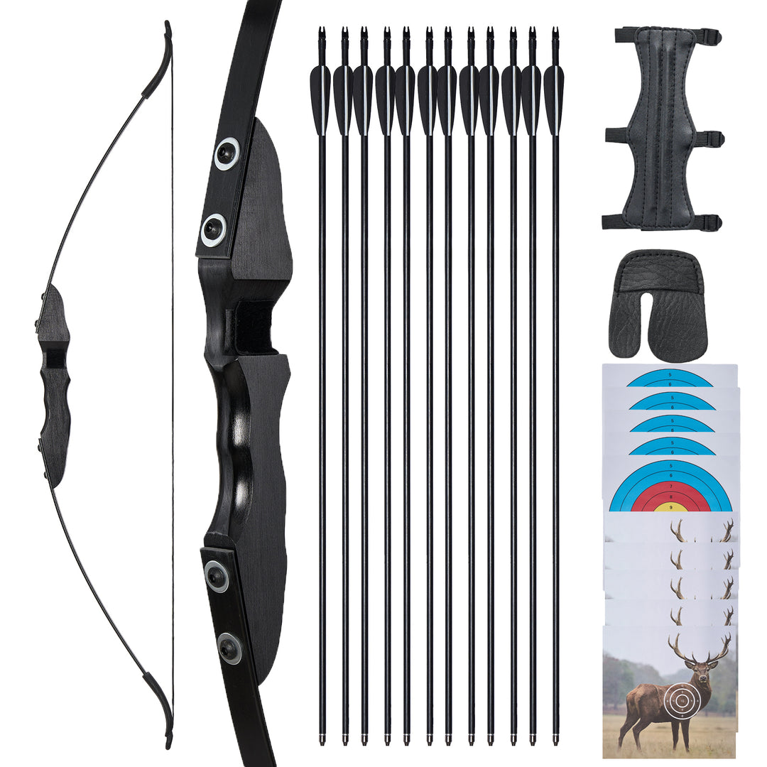 Huntingdoor Pfeile und bogen set für Erwachsene, 30–40 lbs, Geradebogen- Recurvebögen