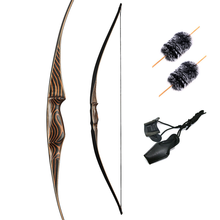 TopArchery traditioneller Langbogen mit String Schalldämpfer