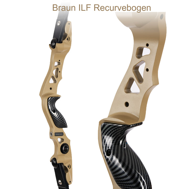 Huntingdoor ILF recurvebogen - 62 Zoll - 25-55 lbs - Take Down Recurvebogen