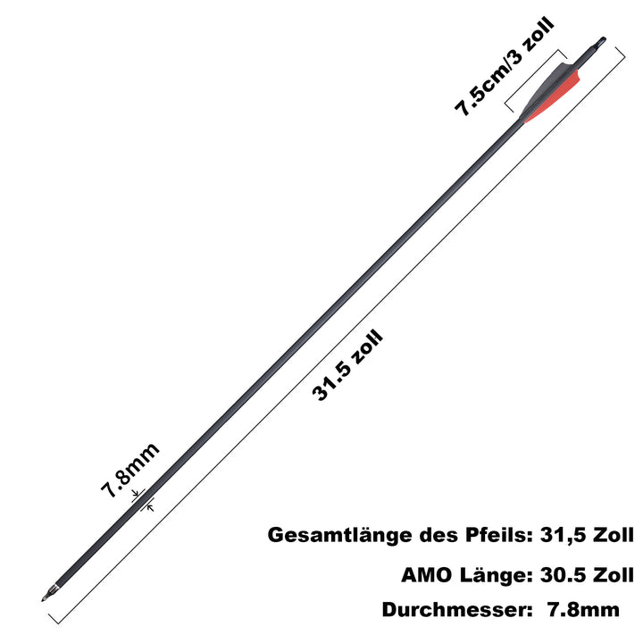 TopArchery 60" Recurvebogen Set für Erwachsene