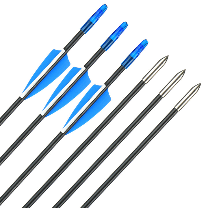 12 Stück pfeile für Recurvebogen, 31 Zoll Fiberglaspfeil