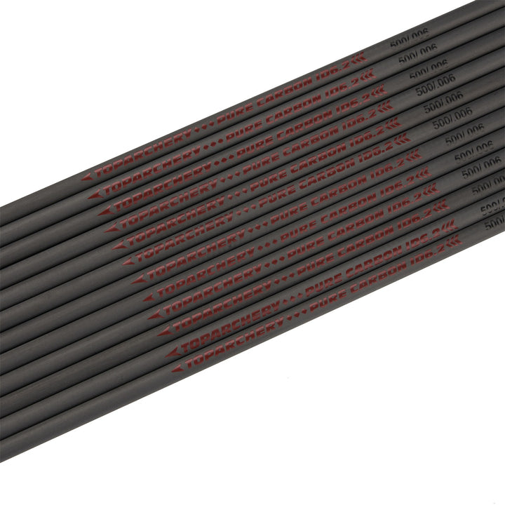 12 er 33"Pure Carbon Pfeilschaft Spine 300/400/500/600 -innen:6.20mm - ± 0.006