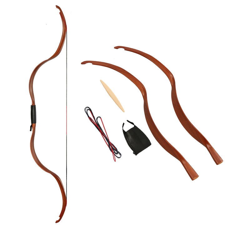 Huntingdoor 25 lbs Traditioneller Recurvebogen – 50 Zoll Leichtgewicht Reiterbogen für Anfänger