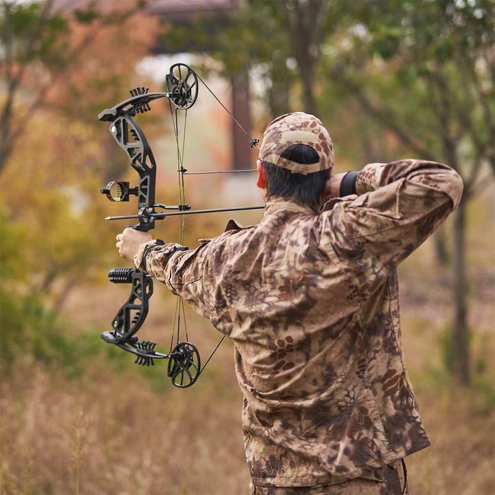 Toparchery T7 Compoundbogen-Set für Erwachsene, 23,5-30,5 zoll Auszugslänge, 30-70 lbs Zuggewicht, bis zu 310 FPS
