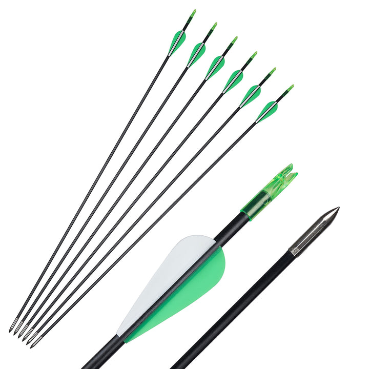 12 Stück pfeile für Recurvebogen, 31 Zoll Fiberglaspfeil