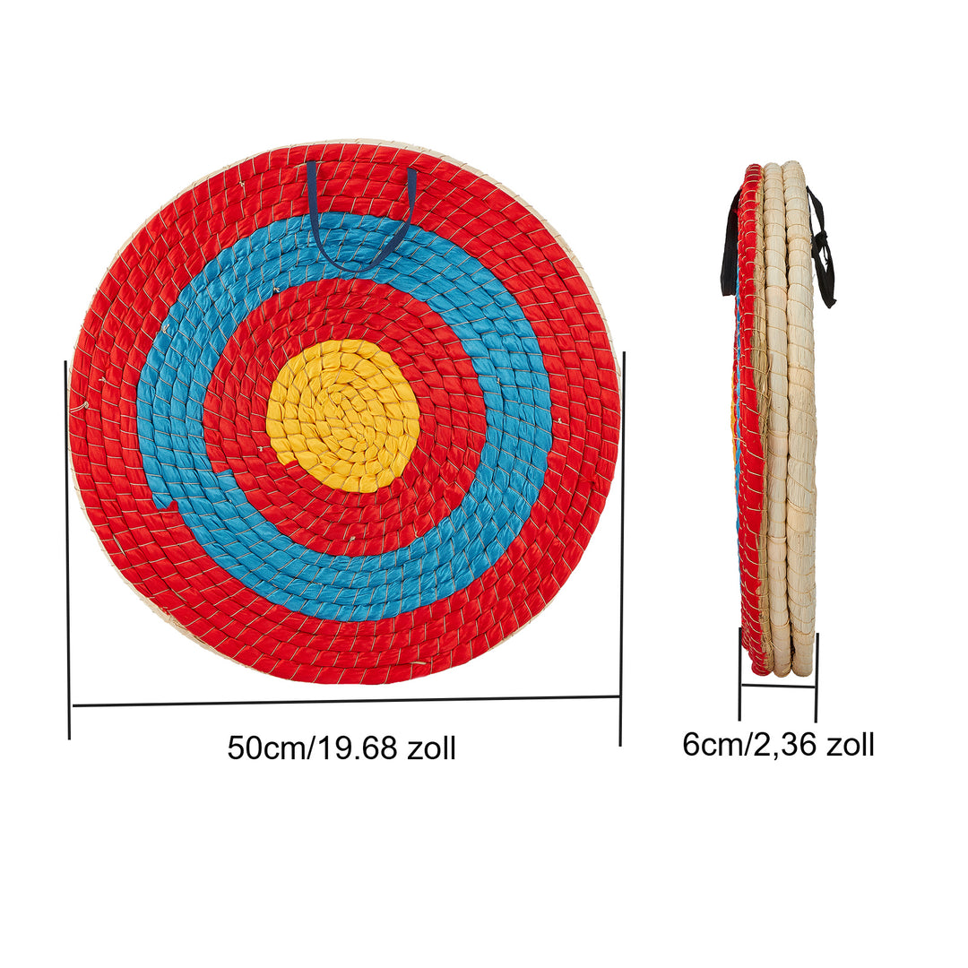 Zielscheibe Bogenschießen 50x50cm Handgefertigtes Strohbogenziel Traditionelles Strohzielscheibe