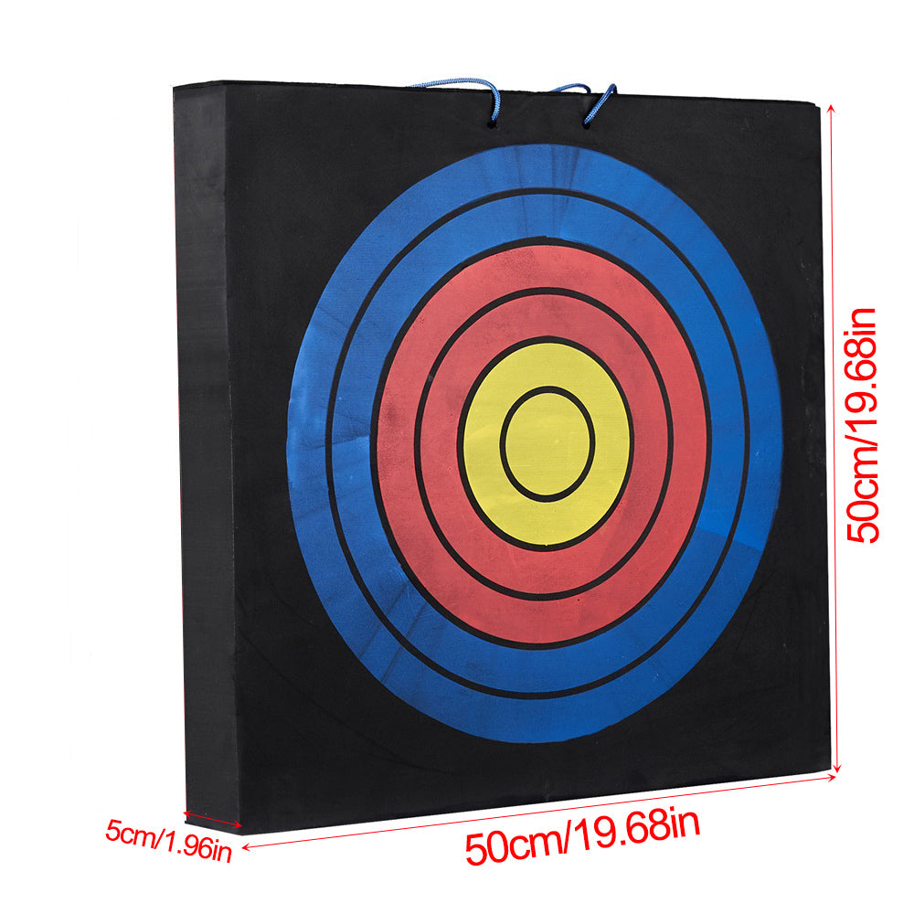 Zielscheibe 50x50x5 cm; Zielscheibe im Bogenschießen