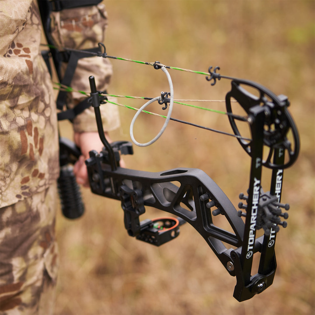 Toparchery T7 Compoundbogen-Set für Erwachsene, 23,5-30,5 zoll Auszugslänge, 30-70 lbs Zuggewicht, bis zu 310 FPS