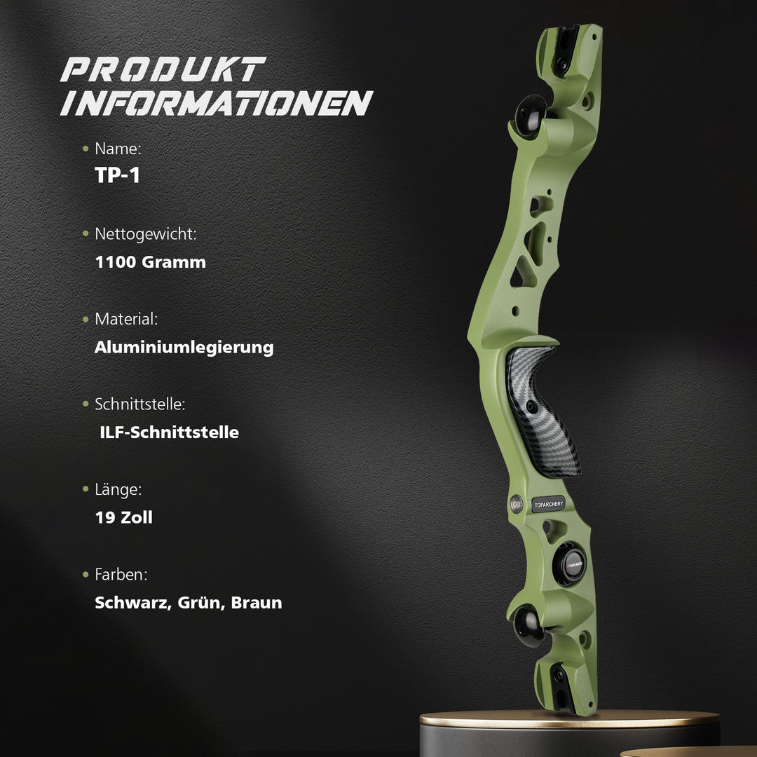 Huntingdoor ILF recurvebogen - 62 Zoll - 25-55 lbs - Take Down Recurvebogen