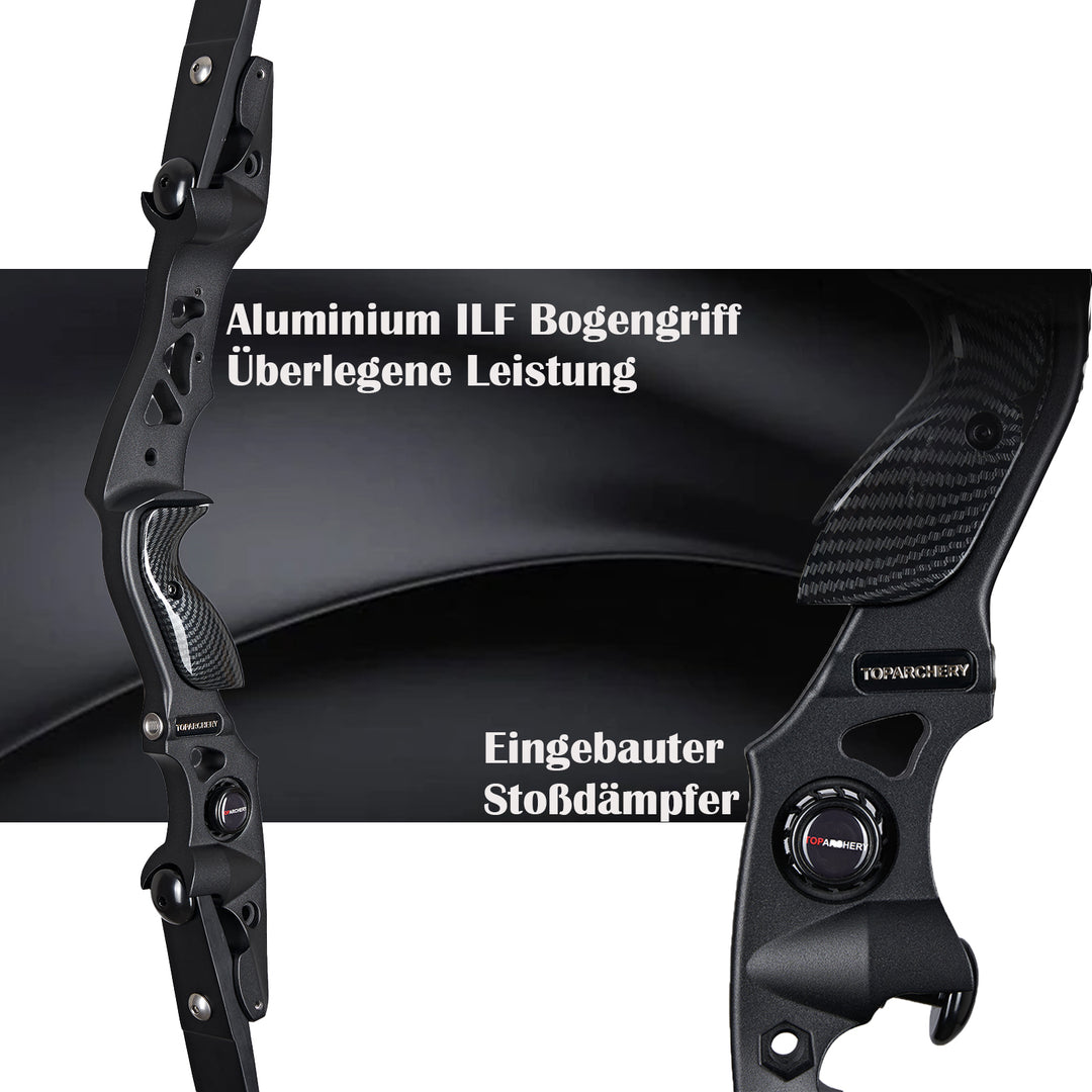 Huntingdoor ILF recurvebogen - 62 Zoll - 25-55 lbs - Take Down Recurvebogen