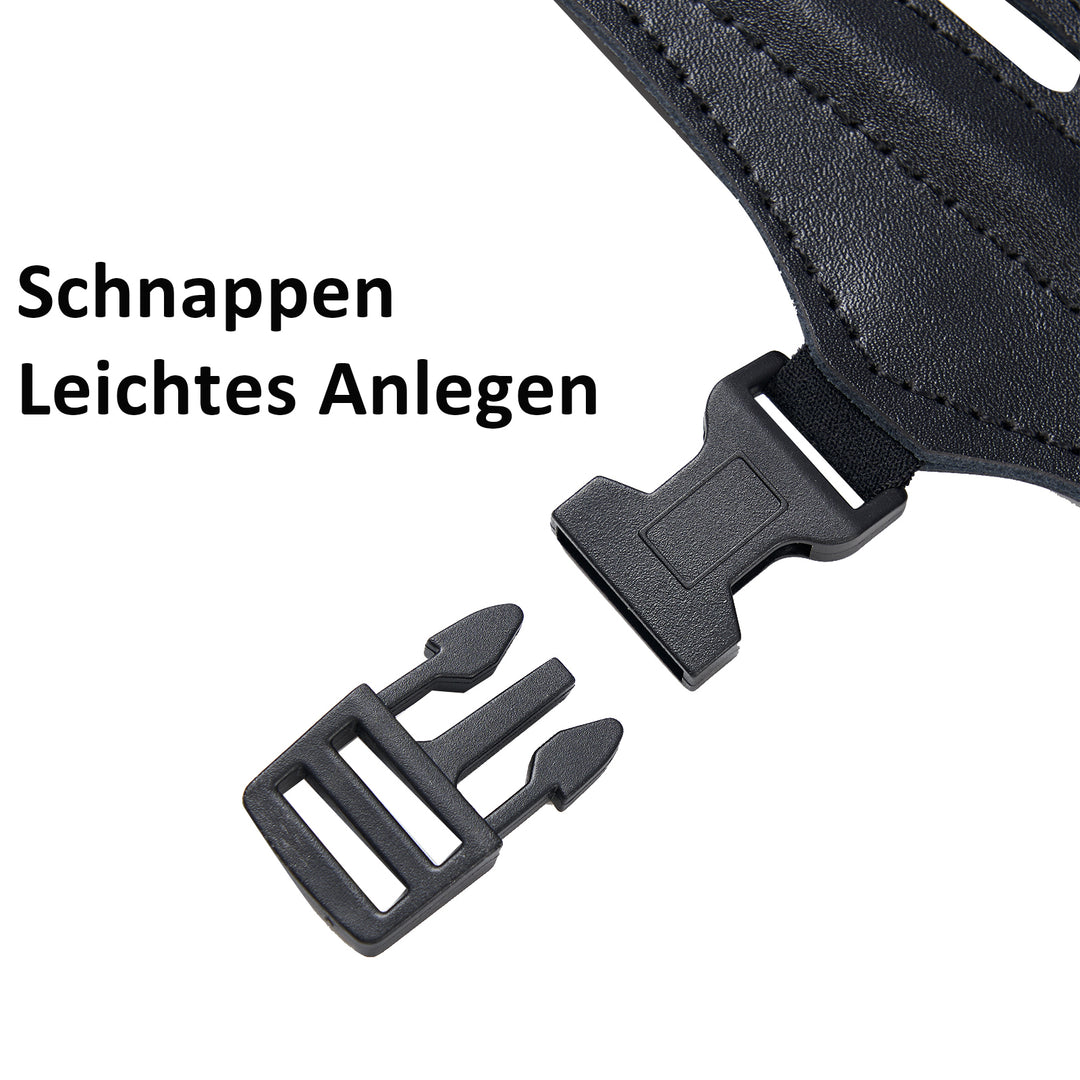 Leder-Armbrustschutz mit 4 längenverstellbaren Riemen