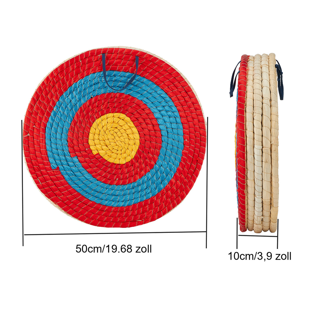 Zielscheibe Bogenschießen 50x50cm Handgefertigtes Strohbogenziel Traditionelles Strohzielscheibe