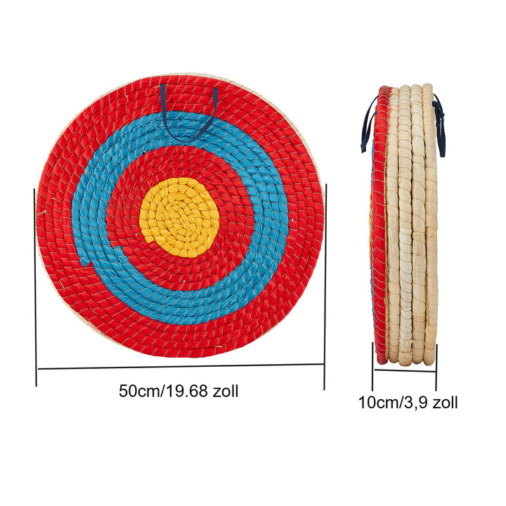 Zielscheibe Bogenschießen 50x50cm Handgefertigtes Strohbogenziel Traditionelles Strohzielscheibe