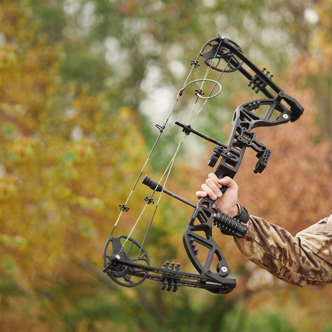 Compoundbogen und pfeile für Jagd & Sport - 30-70 lbs Einstellbar, 310 fps, 70% Let-Off - Kompakter Bogen für Erwachsene & Jugendliche