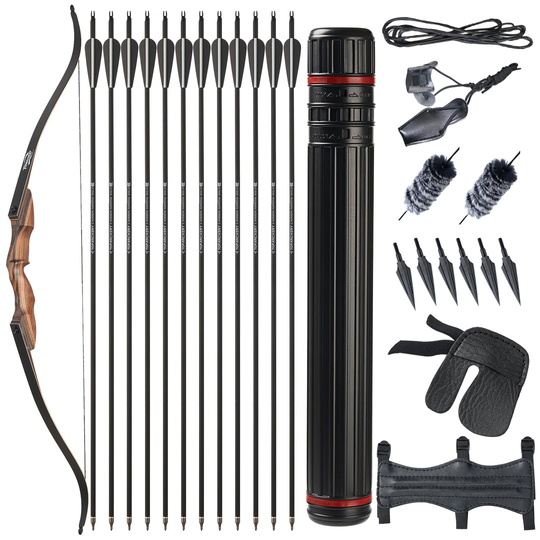 RecurveBogen-Set für Erwachsene (30–60lbs),  60-Zoll-Jagdbogen, 3D-Bogenschießen, Bogenschießtraining, Versand aus Deutschland