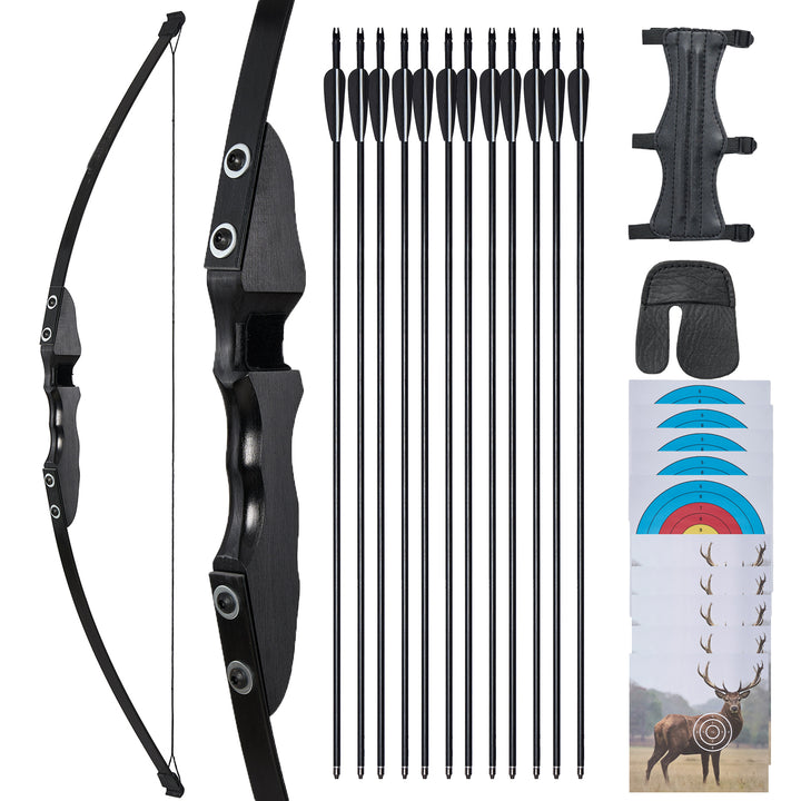 Huntingdoor Pfeile und bogen set für Erwachsene, 30–40 lbs, Geradebogen- Recurvebögen