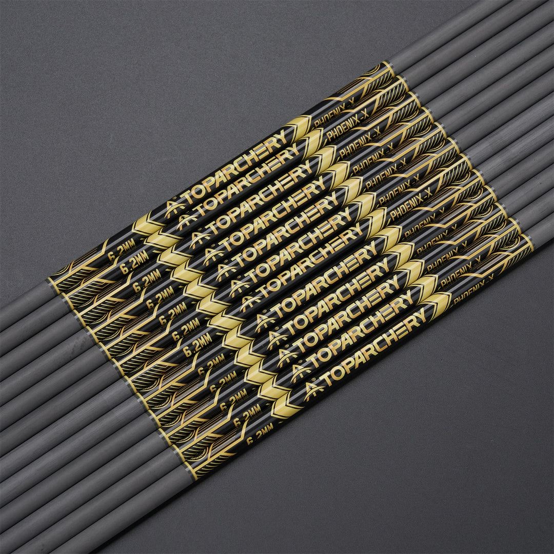 12 er 33"Pure Carbon Pfeilschaft Spine 300/400/500/600 -innen:6.20mm - ± 0.003