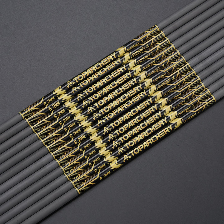 12 er 33"Pure Carbon Pfeilschaft Spine 300/400/500/600 -innen:6.20mm - ± 0.003