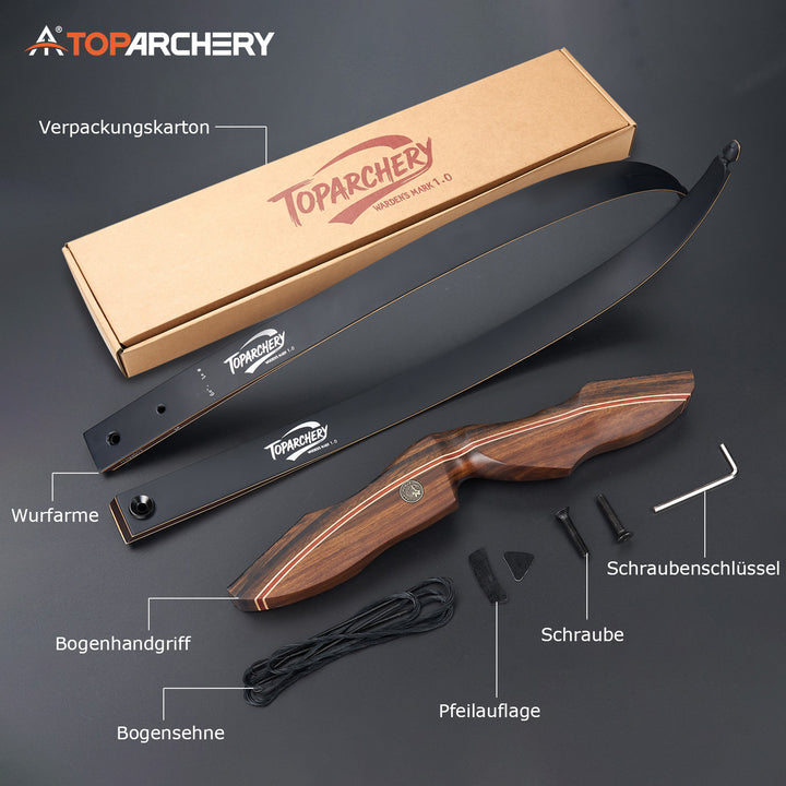 60 Zoll Recurvebogen - 25-60 lbs  Für Jagd, Training und Wettkampf für Einsteiger bis Profis