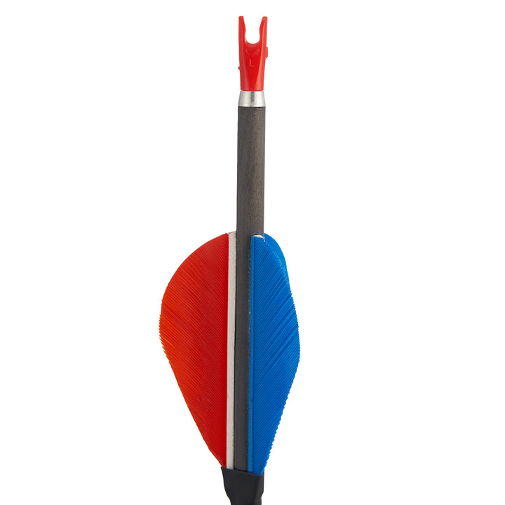 Huntingdoor 6x 32“ ID 4.2mm Slim Carbon Pfeilspitze mit Turkey Feather 500/700/900 Blau/Orange Für Zielübungen