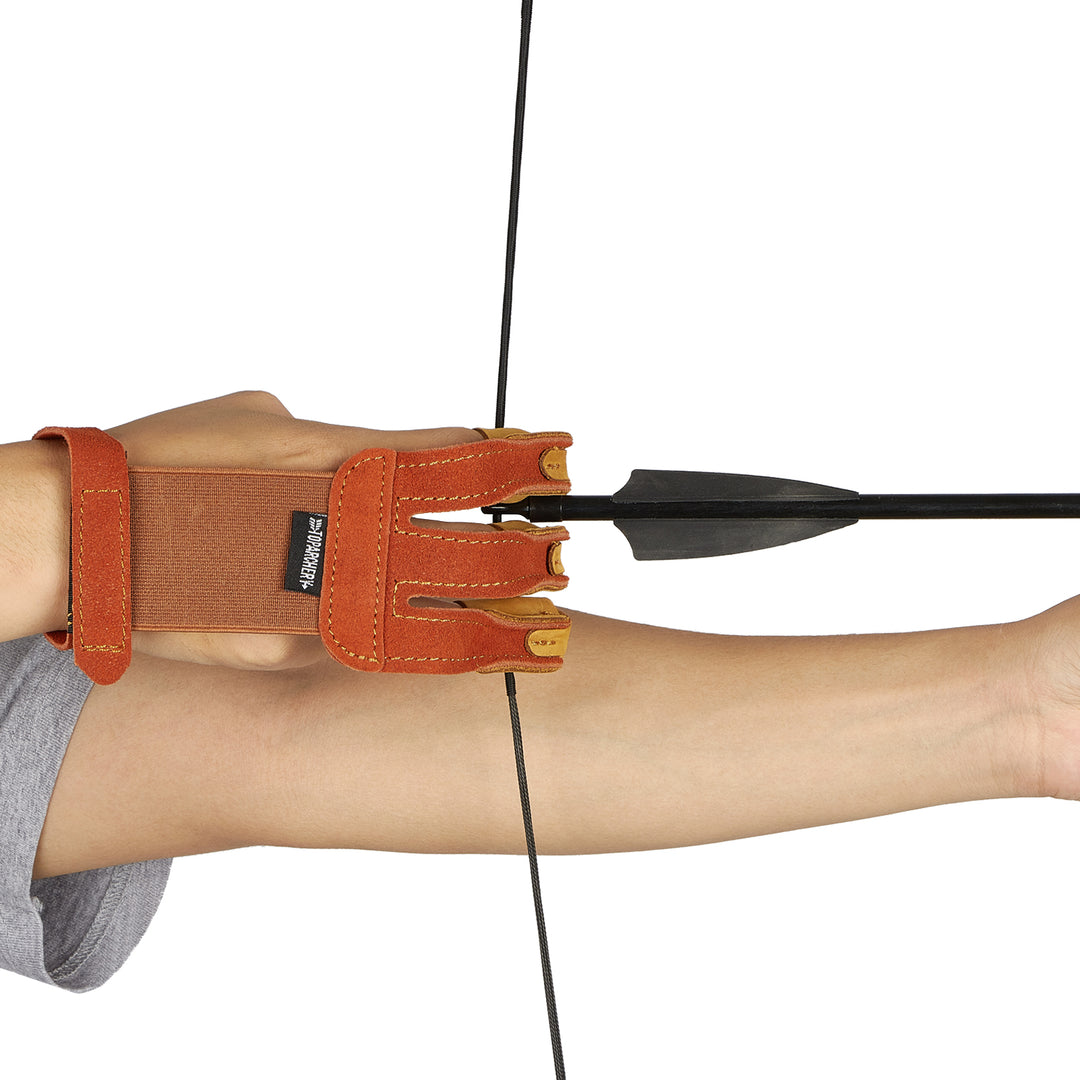 Armschutz mit Fingerschutz für das Bogenschießen