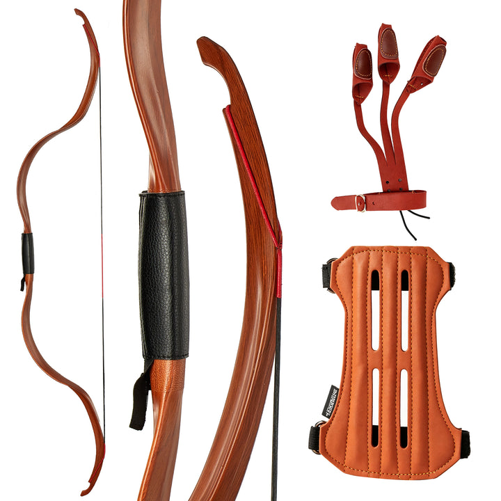 25 lbs Traditioneller Bogen, Reiterbogen-Set für Anfänger, Versand aus Deutschland