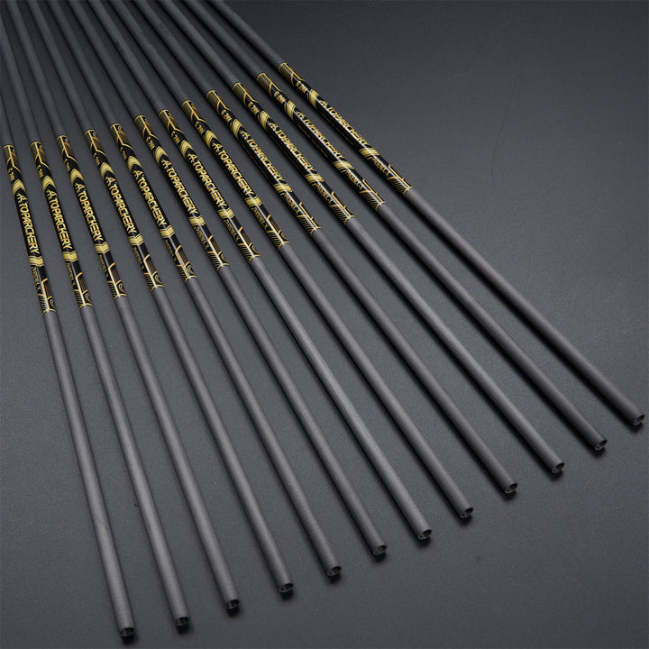 12 er 33"Pure Carbon Pfeilschaft Spine 300/400/500/600 -innen:6.20mm - ± 0.003