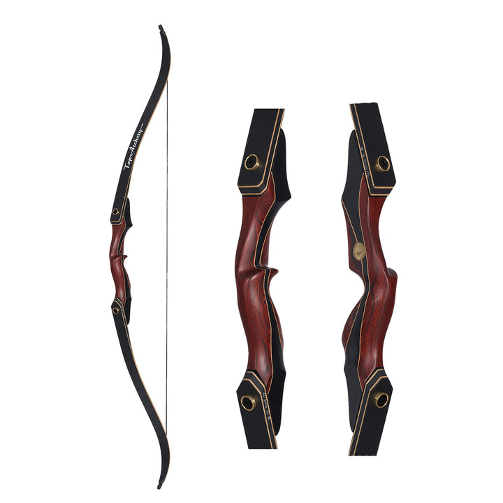 TopArchery 60" Takedown Recurve Bogen für Erwachsene Holzgriff Rechtshand Jagdbogen 30-50 lbs