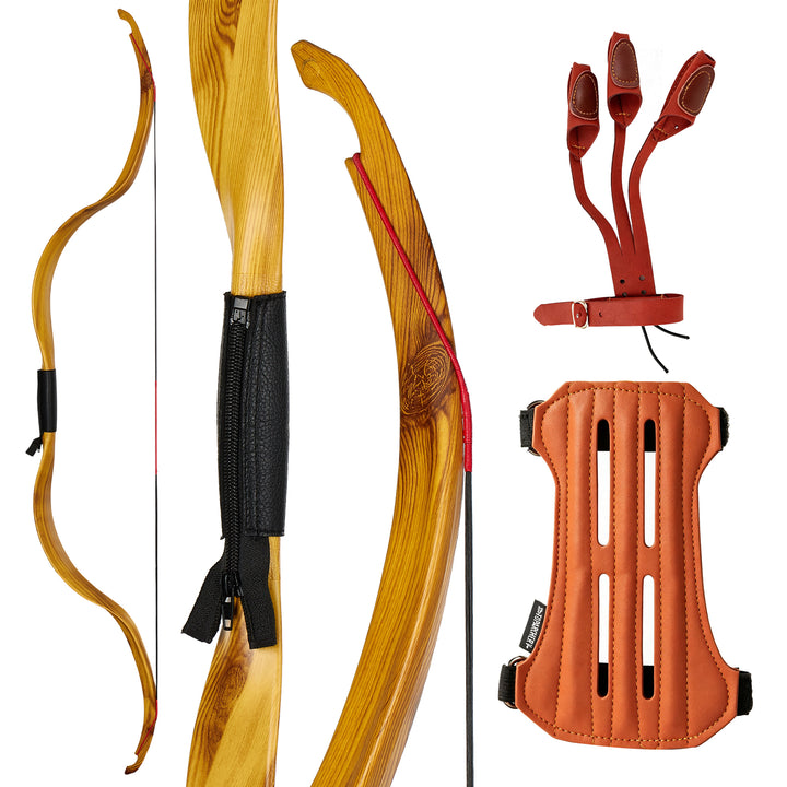 25 lbs Traditioneller Bogen, Reiterbogen-Set für Anfänger, Versand aus Deutschland