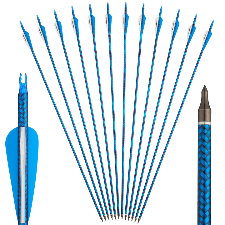 30 Zoll pfeile für Recurvebogen,compoundbow carbon pfeile mit vanes,soine 500-12 pcs