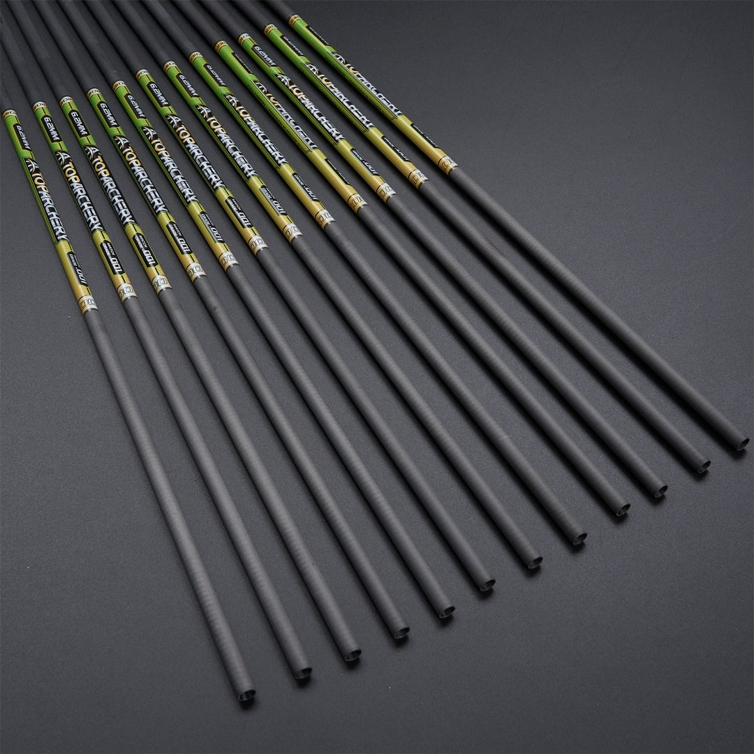 12 er 33"Pure Carbon Pfeilschaft Spine 300/400/500/600 -innen:6.20mm - ± 0.001