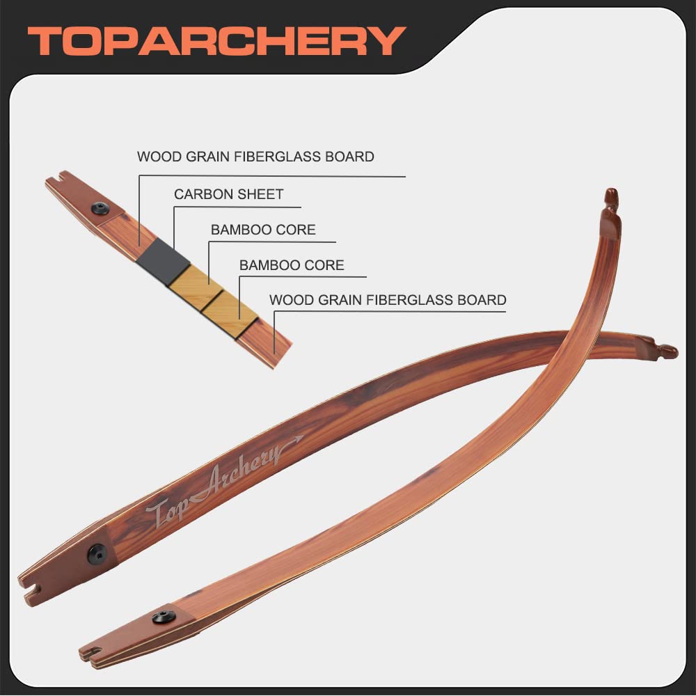 60" 62" Bogenschießen ILF Recurve Bogen Wurfarme Ersatz 25-60lbs ILF Wurfarme für 17/19 Zoll Steigbügel